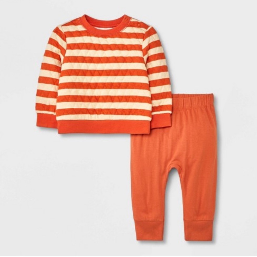 NWT - Cat & Jack - Baby Boys’ 2pc Graphic Sweatshirt with Sweatpants